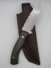 1095 highcarbon steel utility drop point knife with a golden honeycomb epoxy handle