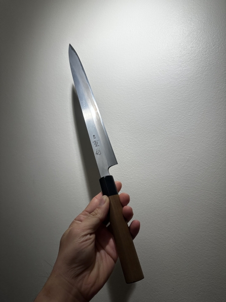 Shigefusa Kasumi Yanagiba 300mm and Kitaoka White 1 Damascus Deba 180mm