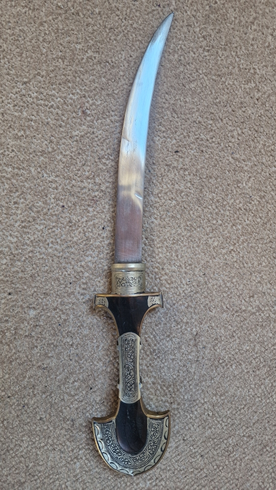 Moroccan handmade curved knife
