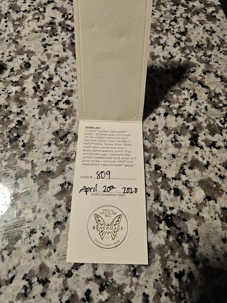 Benchmade 15085-201 Mini Crooked River Gold Class