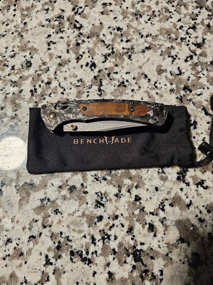 Benchmade 15085-201 Mini Crooked River Gold Class