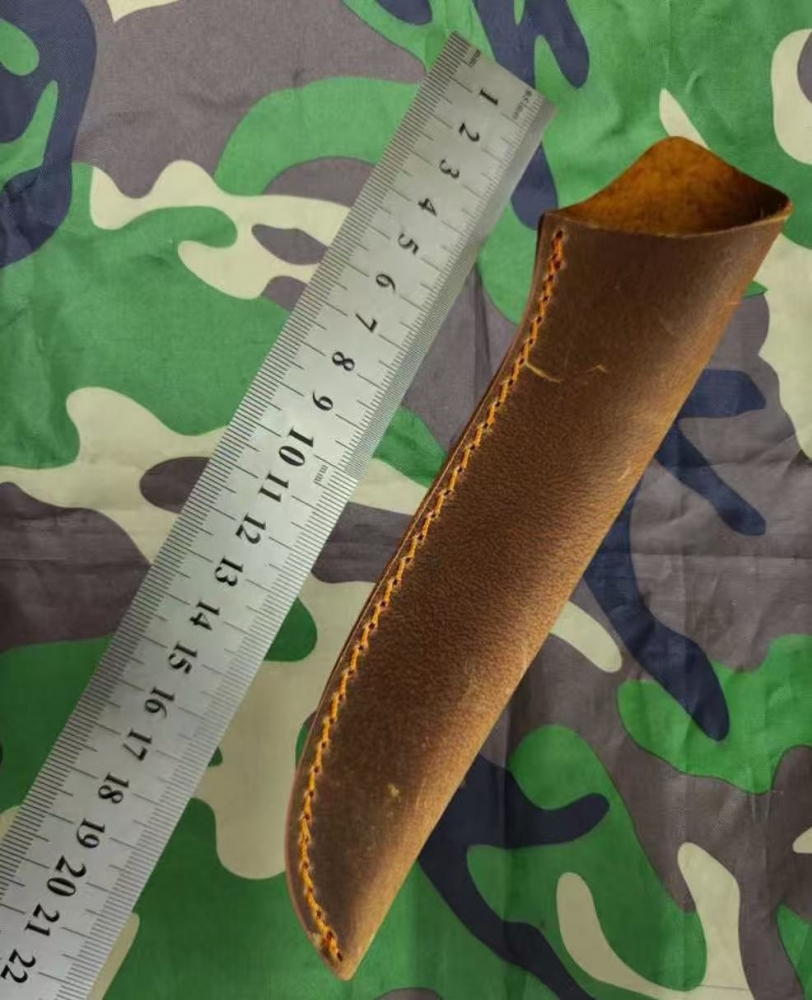 Damascus leather knife sheath