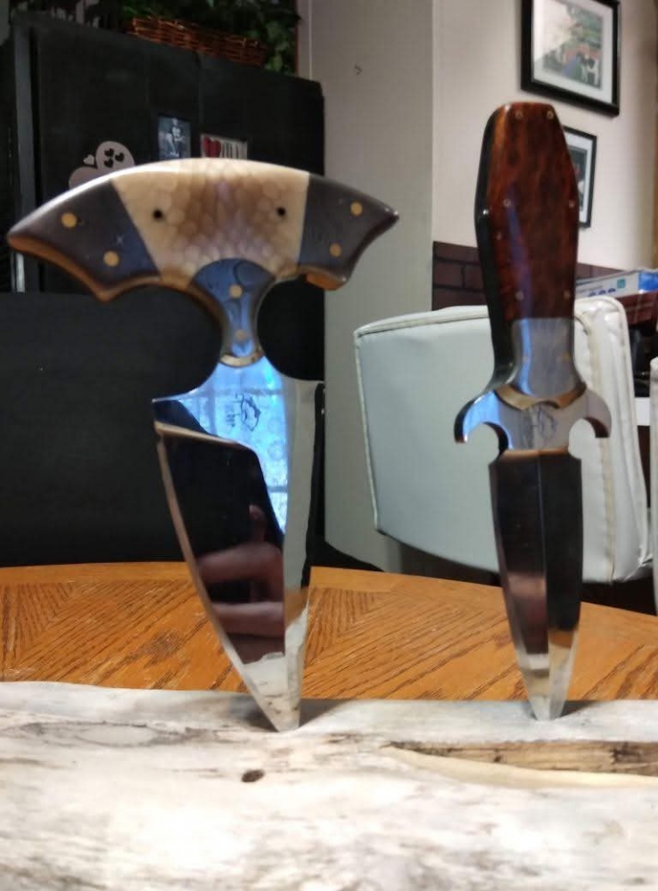 Push blade for skinning and other needs