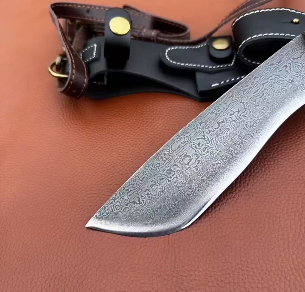 Small Damascus hunting knife