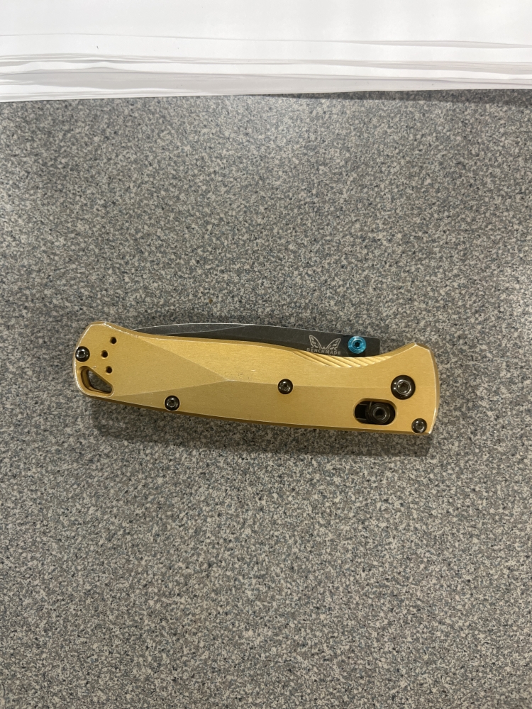 burnt brass benchmade bugout