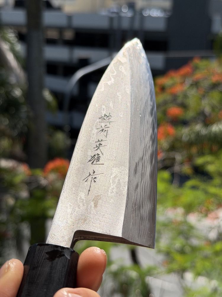Hideo Kitaoka Damascus White 1 Deba 180mm