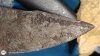 Damascus Steel Knife with Five-Dot Mosaic Inlay – $275
