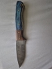 Fixed Damascus Full Tang Blade with Wood Handle