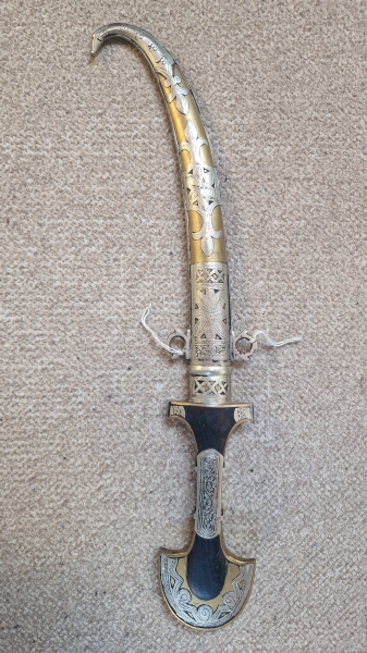 Moroccan handmade curved knife
