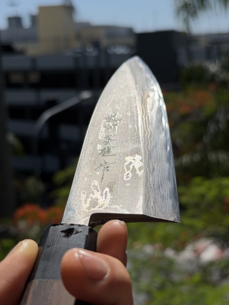 Hideo Kitaoka Damascus White 1 Deba 180mm