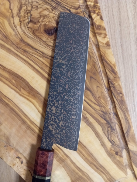 Copper damascus nakiri