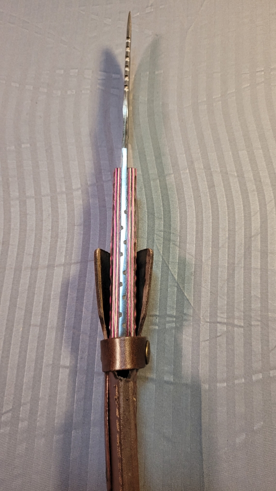 Damascus Steel Fixed Blade W/Sheath 