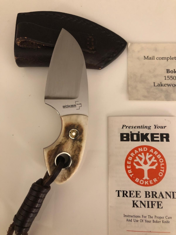 Böker Plus First Production Run Serialized VoxKnives Gnome Stag Horn Scales Unused