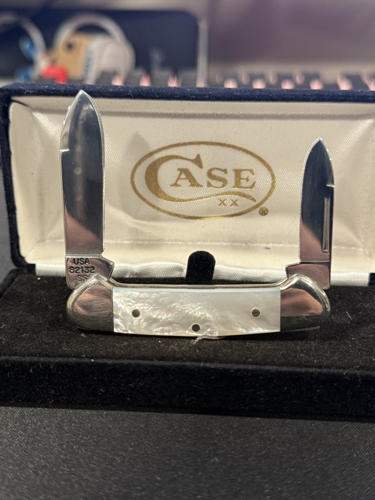 Case XX Baby Butterbean Knife Mother of Pearl 82132 SS 00450 USA w/ Box 2002