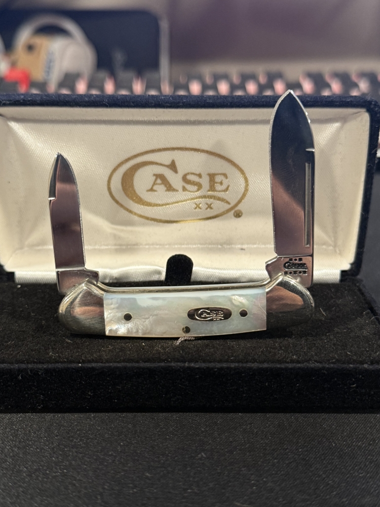 Case XX Baby Butterbean Knife Mother of Pearl 82132 SS 00450 USA w/ Box 2002
