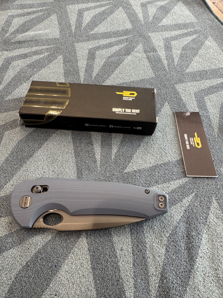 BESTECH NOCTAR BG66E Blue Grey G10 Handle: 3.71'' 14C28N Blade NIB