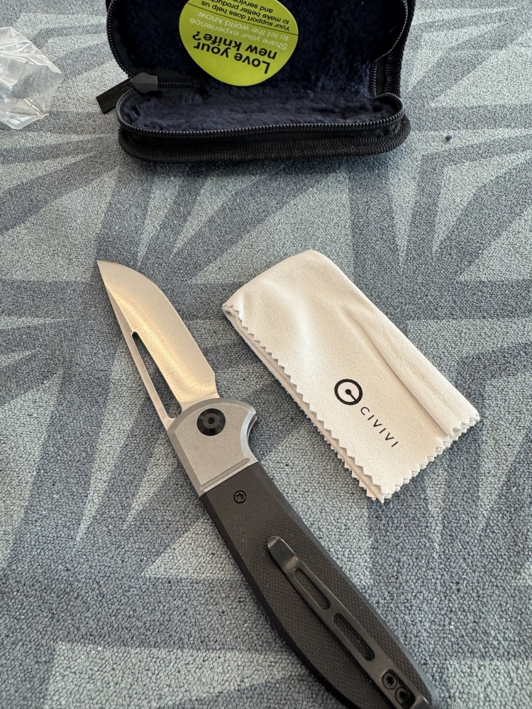 CIVIVI Trailblazer XL Slip Joint & Thumb Hole Knife G10 & Stainless Steel Handle (3.46\" D2 Blade) C2101C