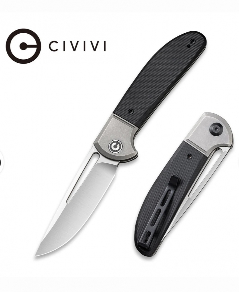 CIVIVI Trailblazer XL Slip Joint & Thumb Hole Knife G10 & Stainless Steel Handle (3.46\" D2 Blade) C2101C