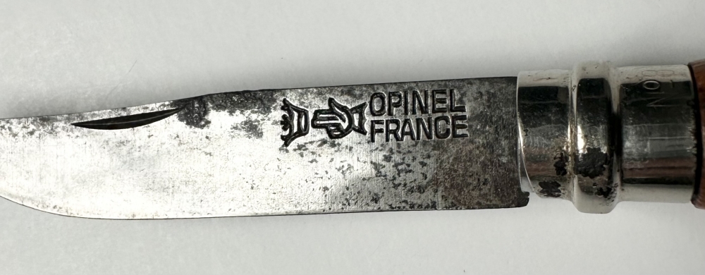 Vintage Opinel No. 8 – Crowned Hand Stamp – Carbon Steel – c. Late 1950s