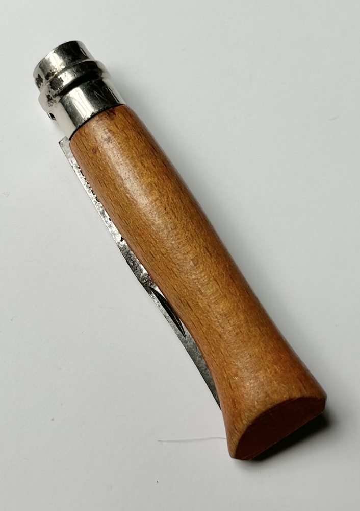 Vintage Opinel No. 8 – Crowned Hand Stamp – Carbon Steel – c. Late 1950s