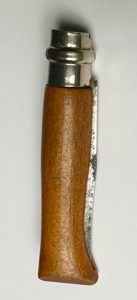 Vintage Opinel No. 8 – Crowned Hand Stamp – Carbon Steel – c. Late 1950s