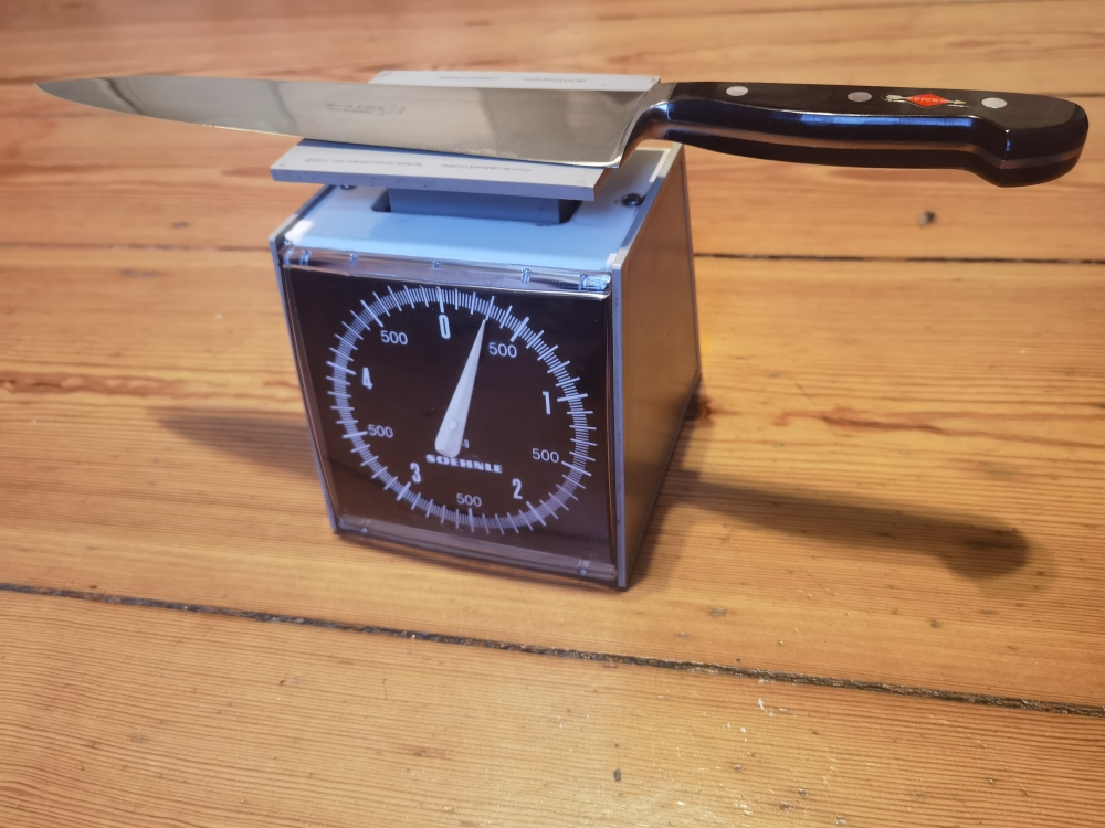  Kitchenknife, F.DICK, cranked. 26 cm, 297 gr. wooden handle, Nr.1447, Brandnew