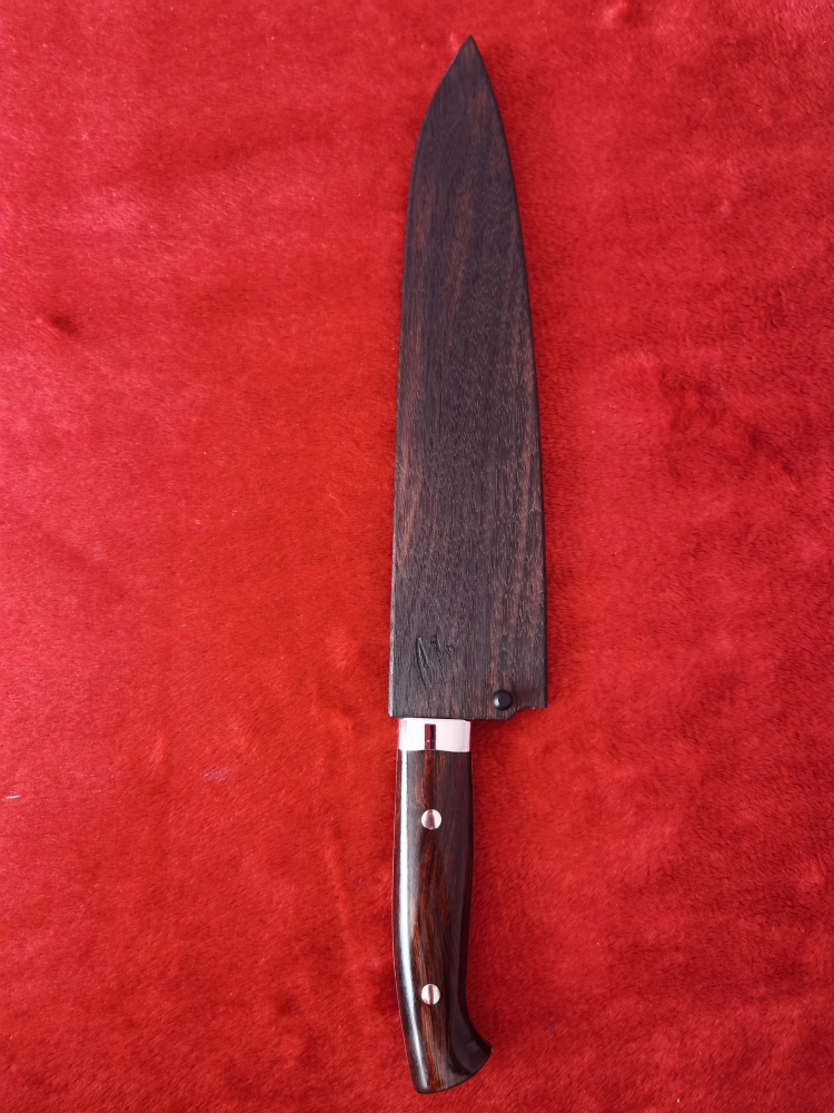 Takeshi Saji SRS13 Ironwood Gyuto 240mm with Saya Yu Kurosaki 240mm walnut wood and pin
