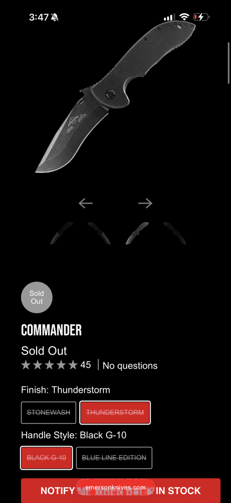 Emerson Commander Tactical Folding Knife - BRAND NEW 2025