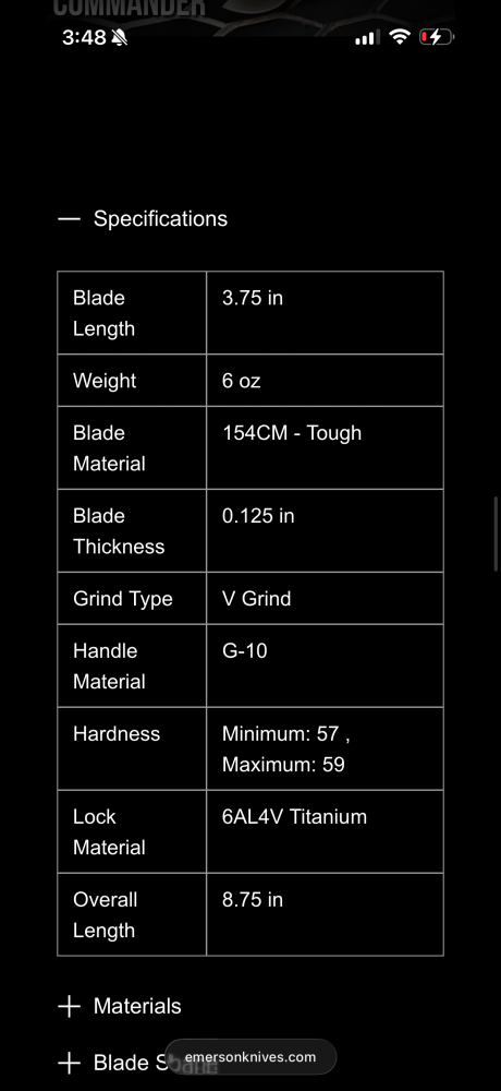 Emerson Commander Tactical Folding Knife - BRAND NEW 2025