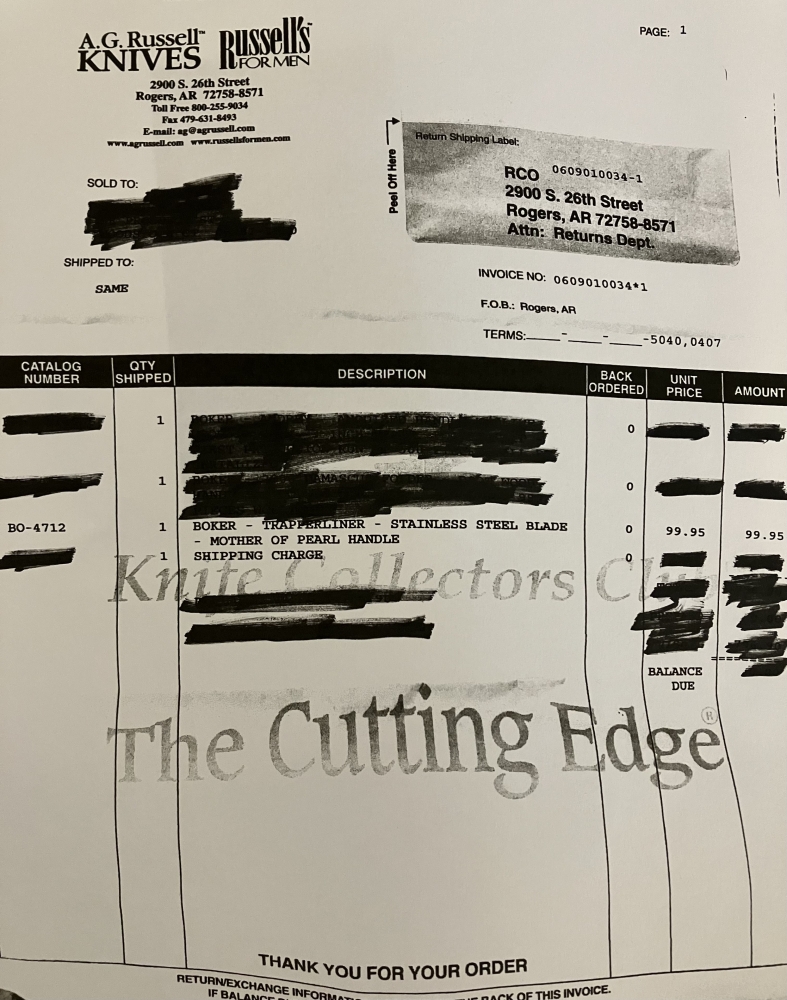 Boker Knives Trapperliner Folding Kinfe with Natural Mother of Pearl Handle - BO4712