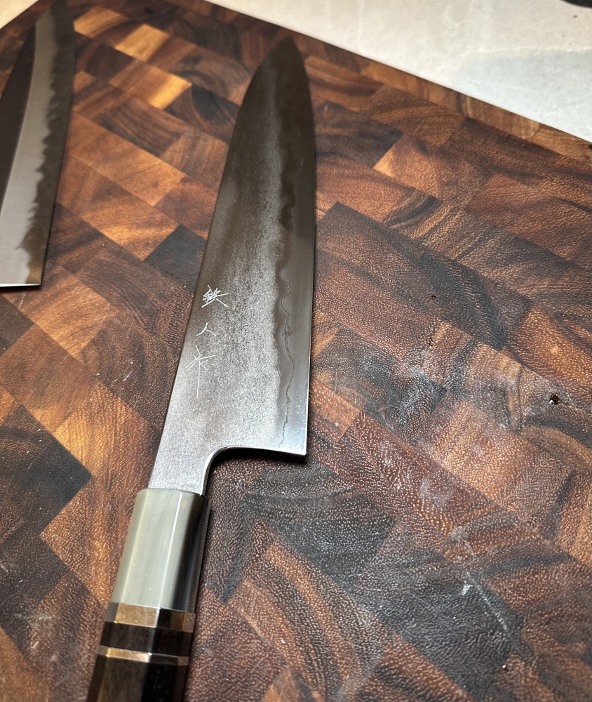240mm Tetsujin Ginsan Metal Flow Gyuto & 240mm Tangetsu Gyuto