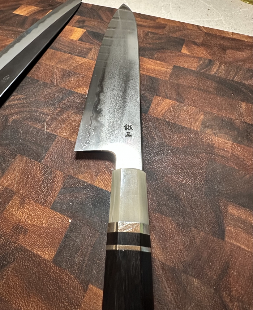 240mm Tetsujin Ginsan Metal Flow Gyuto & 240mm Tangetsu Gyuto