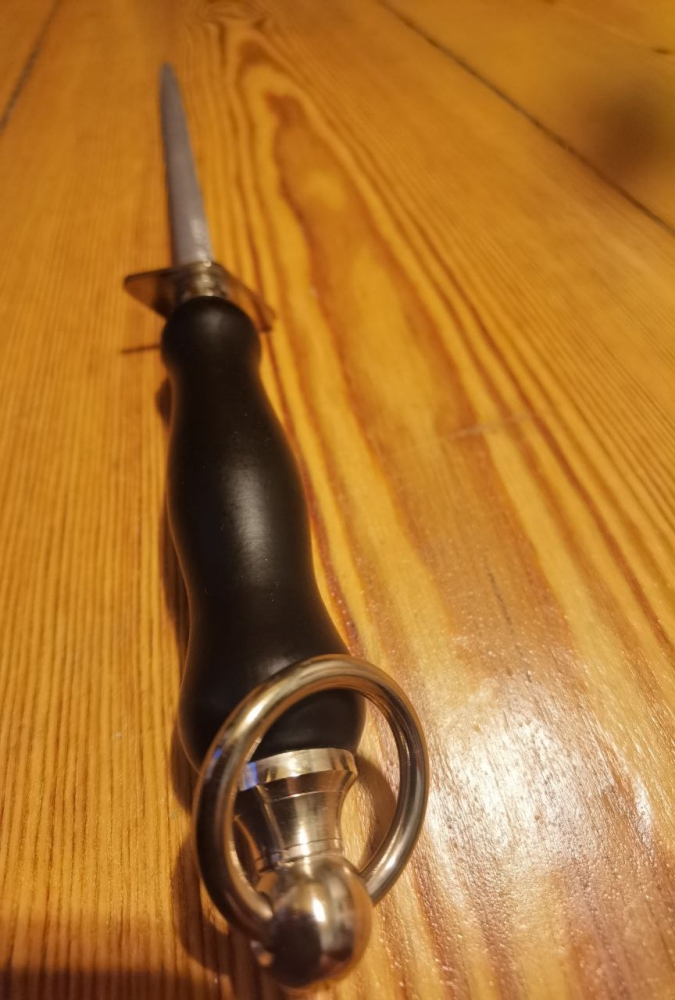 Brandnew, Vintage F. Dick Sharpening Steel/honing rod, Made in Germany, w. SAPPHIRE TRAIN, 