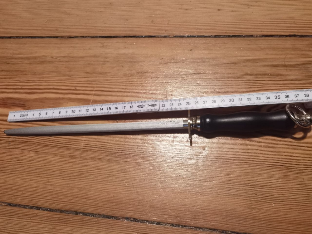 Brandnew, Vintage F. Dick Sharpening Steel/honing rod, Made in Germany, w. SAPPHIRE TRAIN, 