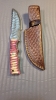 Damascus Steel Fixed Blade W/Sheath 