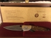 Boker 2006 Damascus collector's folding knife, new in wood box with certificate. BO-2006DF