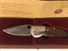 Boker 2006 Damascus collector's folding knife, new in wood box with certificate. BO-2006DF