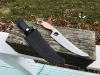 Hand Forged Fantasy Knife 7” Clip Point Blade w/ Copper Handle And Leather Sheath