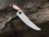 Hand Forged Fantasy Knife 7” Clip Point Blade w/ Copper Handle And Leather Sheath