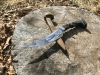 Handmade Filet Knife 4.75” Trailing Point Blade - Hand Forged From Railroad Spike