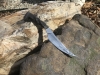 Handmade Filet Knife 4.75” Trailing Point Blade - Hand Forged From Railroad Spike