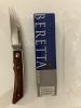 Unused discontinued Beretta Trident folding knife with African Padauk wood onlay handles - JKTRID63