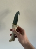 Handmade Bone Handle Skinning Knife with Guthook