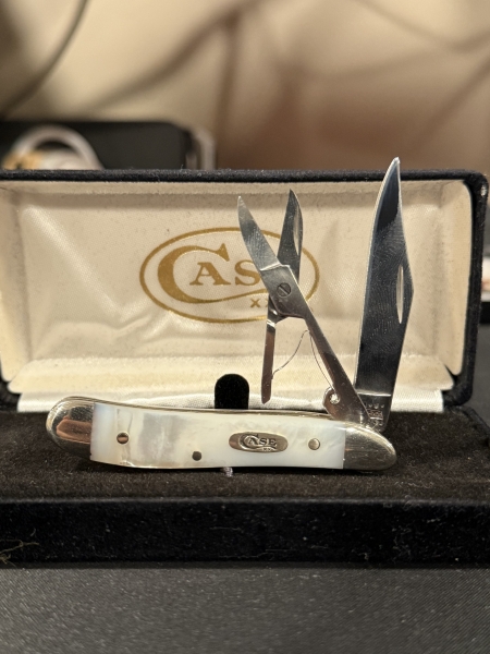 Case XX Peanut Multi-Tool Knife Mother of Pearl 8220 SS Scissors w/ Box USA