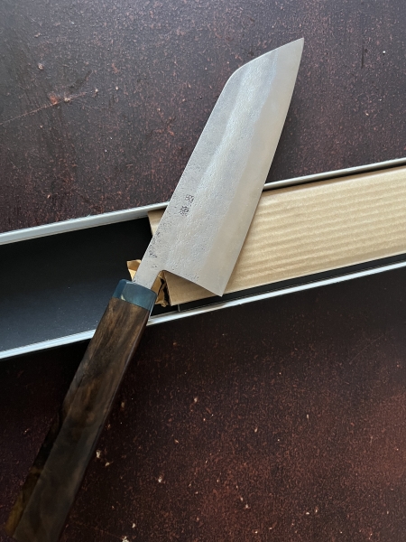 T. Fujiwara Bunka White 1 with custom handle 