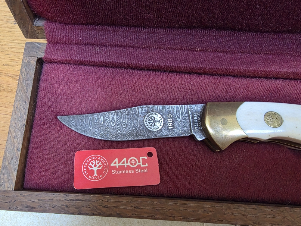 Boker Damascus 1985 – Limited N°722 – Manfred Sachse blade – Needs cleaning