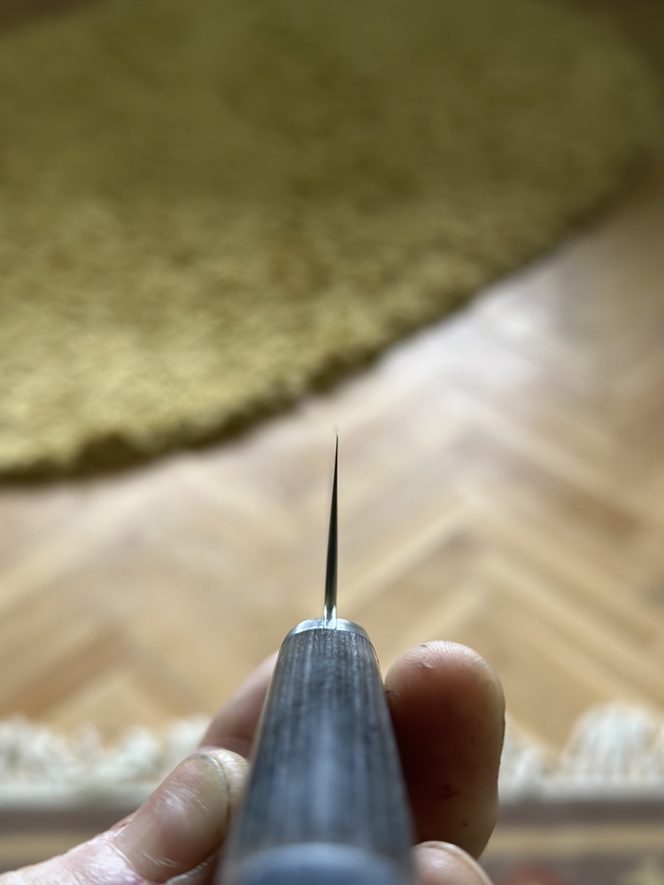 Hitohira Imojiya MZ Blue #2 SSClad Santoku 165mm