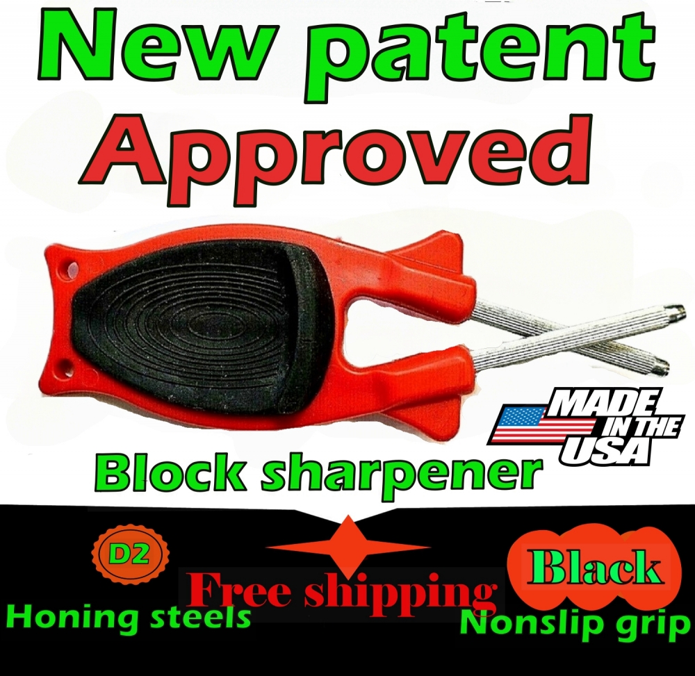 New patent sharpener - relines and hones blades to original true edge.