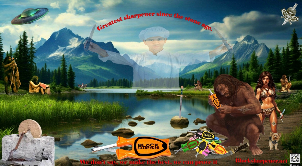 New patent hunting knife sharpener that relines and hones blades