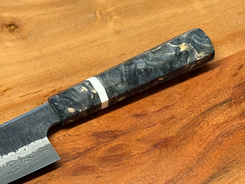 Hatsukokoro x Nigara Itadaki 240mm coreless A2/B2 Damascus K-Tip Gyuto